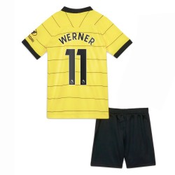 Camisola Chelsea Timo Werner 11 Criança Equipamento Segundo 2021-2022 Manga Curta
